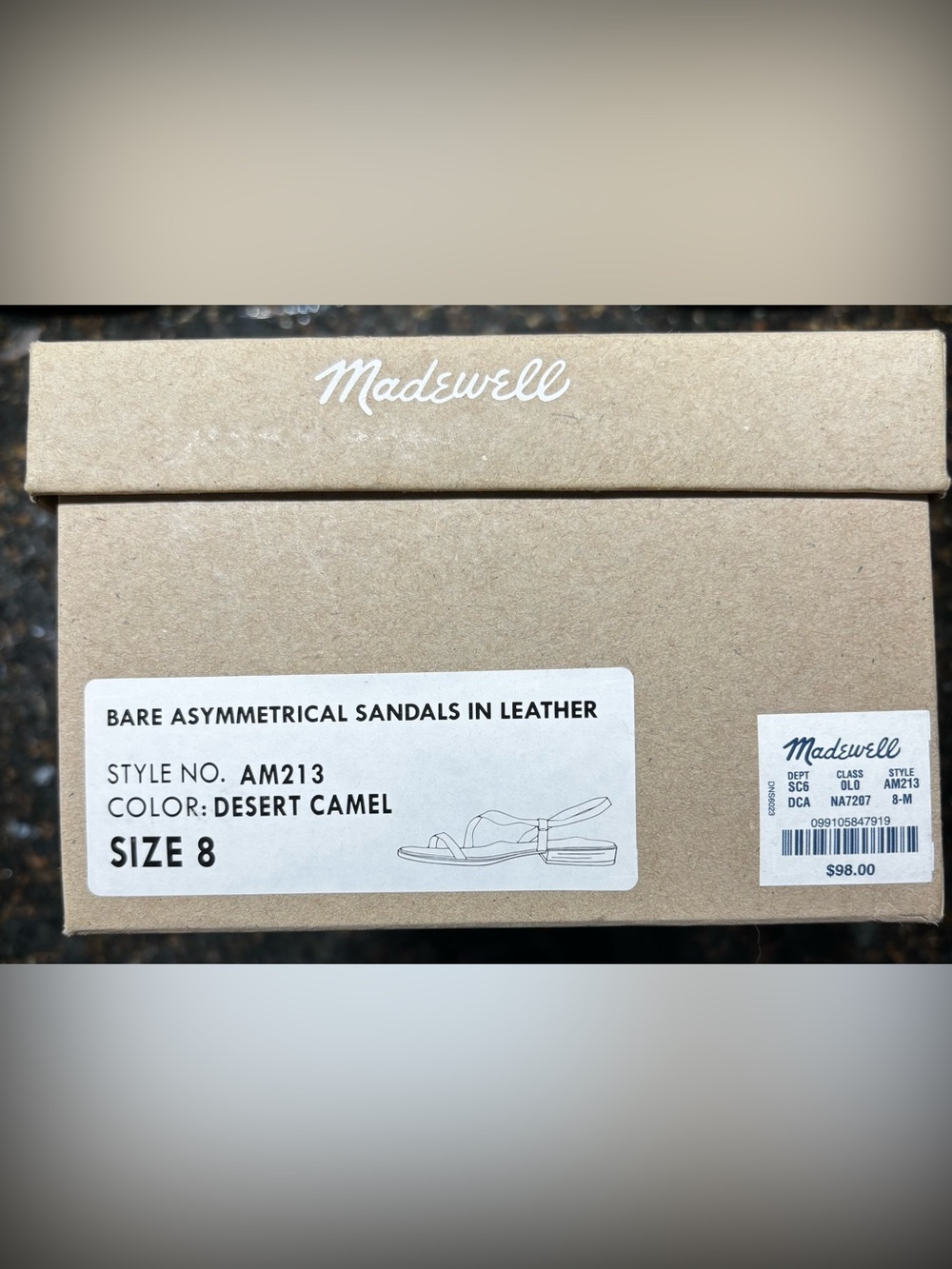 Madewell Sandals Bare Asymmetrical in Leather - Picture 2 of 5